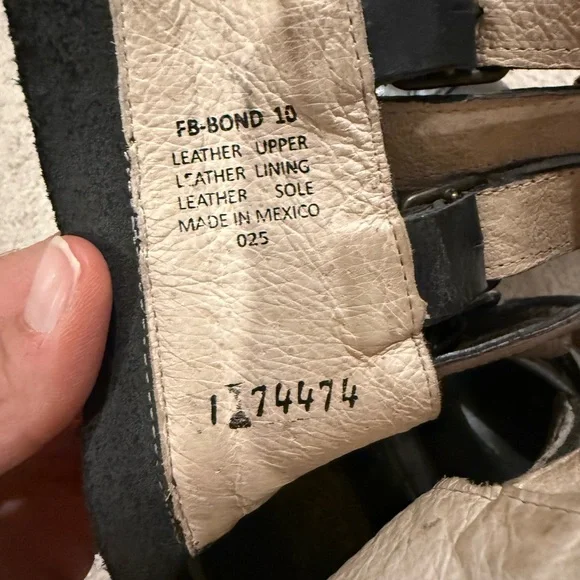 Freebird Bond by Steven Black Buckle Up Boots 10 Leather Whitewash - Picture 7 of 7